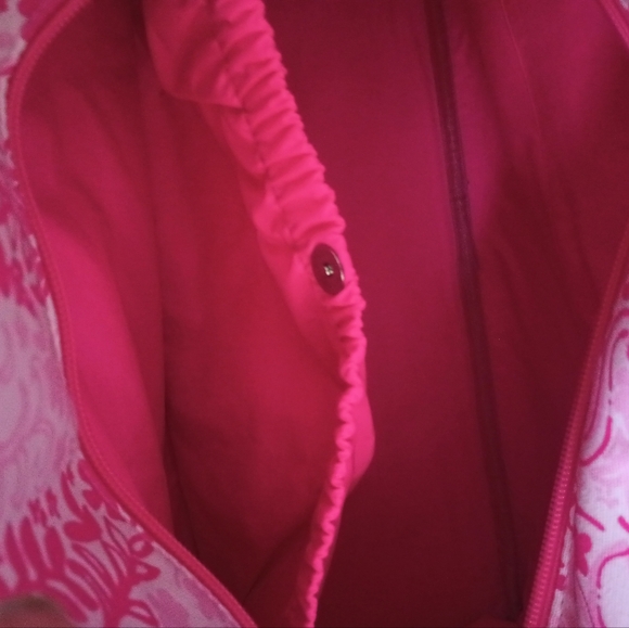 Lilly Pulitzer Pink Floral Tote Bag with Sturdy Handles - Picture 3 of 4